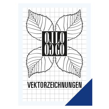 Grafik in Schwarz/Weiß, die symbolisch für die Dienstleistung „Vektorzeichnungen“ steht.